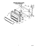 FREEZER DOOR Diagram and Parts List for RT20AKXWW00  Roper Refrigerator