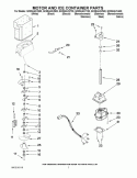 MOTOR AND ICE CONTAINER PARTS Diagram and Parts List for GC5SHAXVB00  Whirlpool Refrigerator