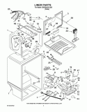 LINER PARTS Diagram and Parts List for 5GR2SHKXLQ05  Whirlpool Refrigerator