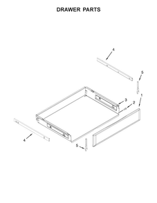 Drawer Parts Diagram and Parts List for KFGG500ESS0  KitchenAid Range