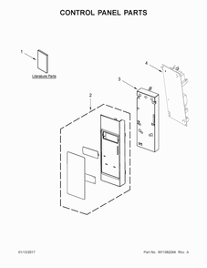 Part Location Diagram of W10865918 Whirlpool PANL-CNTRL