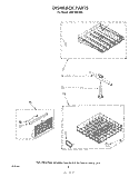 DISHRACK Diagram and Parts List for SHF7801W0  Whirlpool Dishwasher