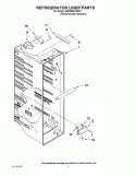 REFRIGERATOR LINER PARTS Diagram and Parts List for KSRS25MWMS01  KitchenAid Refrigerator
