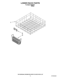 LOWER RACK PARTS Diagram and Parts List for IWU98761  Inglis Dishwasher