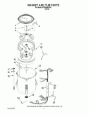 BASKET AND TUB PARTS Diagram and Parts List for WTW4950XW0  Whirlpool Washer