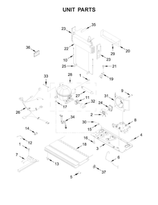 Unit Parts Diagram and Parts List for WRX735SDBE02  Whirlpool Refrigerator