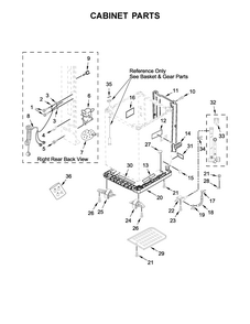 Cabinet Parts Diagram and Parts List for 11044422610  Kenmore Washer