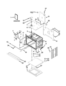 Oven Parts Diagram and Parts List for IBS350DS01  Whirlpool Wall Oven