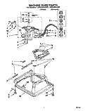 MACHINE BASE Diagram and Parts List for LST9355AN0  Whirlpool Washer