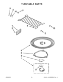 TURNTABLE PARTS Diagram and Parts List for WMH32517AS2  Whirlpool Microwave