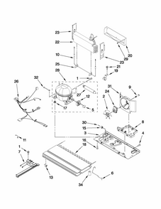 Unit Parts Diagram and Parts List for 59679529015  Kenmore Refrigerator