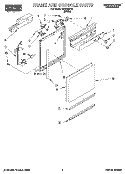 FRAME AND CONSOLE Diagram and Parts List for WU3056Y0  Roper Dishwasher