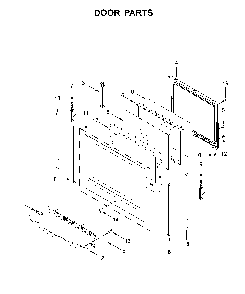 Door parts Diagram and Parts List for 66495113612  Kenmore Range