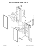 REFRIGERATOR DOOR PARTS Diagram and Parts List for GZ25FSRXYY4  Whirlpool Refrigerator