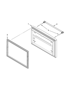 Freezer Door Parts Diagram and Parts List for 5GFB2558EA00  Whirlpool Refrigerator