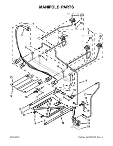 Manifold Parts Diagram and Parts List for IGS426AS1  Whirlpool Range