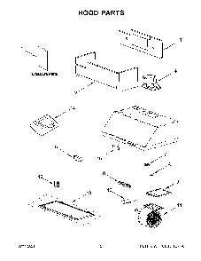 Hood Parts Diagram and Parts List for KVUB606DSS4  KitchenAid Range Hood