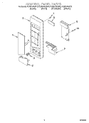 CONTROL PANEL Diagram and Parts List for KCMS145JBL0  KitchenAid Microwave