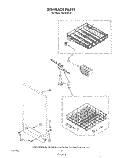 DISHRACK Diagram and Parts List for WU4400V0  Roper Dishwasher