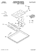 COOKTOP PARTS Diagram and Parts List for ICR416RP00  Whirlpool Cooktop