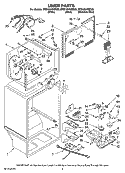 LINER PARTS Diagram and Parts List for MTB1954MEB00  Whirlpool Refrigerator
