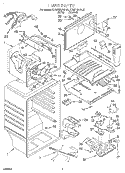 LINER Diagram and Parts List for KTRS19KFWH01  KitchenAid Refrigerator