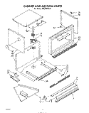 CABINET AND AIRFLOW Diagram and Parts List for RM275PXL0  Whirlpool Microwave Oven Combo