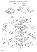 REFRIGERATOR SHELF Diagram and Parts List for KSSS36FJW00  KitchenAid Refrigerator