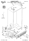 CABINET, LITERATURE Diagram and Parts List for GD25FFCHT01  Whirlpool Refrigerator