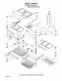 SHELF PARTS Diagram and Parts List for GX5FHDXVY05  Whirlpool Refrigerator