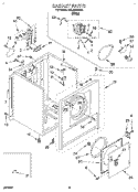 SECTION Diagram and Parts List for REL3612BW1  Roper Dryer