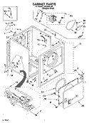 CABINET Diagram and Parts List for LGR5634LQ0  Whirlpool Dryer