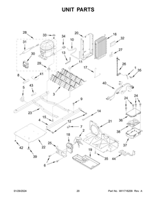 Unit Parts Diagram and Parts List for WRS335SDHB07  Whirlpool Refrigerator
