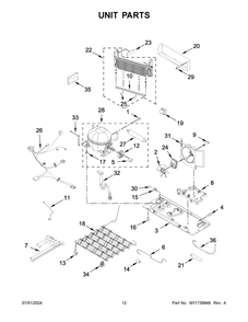 07 - Unit Parts Diagram and Parts List for KRFF305EBS08  Whirlpool Refrigerator