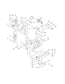 Cabinet Diagram and Parts List for 11060222510  Kenmore Dryer