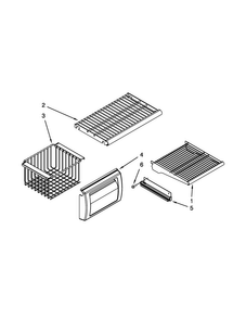 Freezer Shelf Parts Diagram and Parts List for KBSD602ESS00  KitchenAid Refrigerator