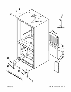 Part Location Diagram of W10313182 Whirlpool Energy guide