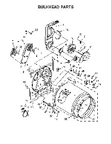 Bulkhead parts Diagram and Parts List for 110C66132411  Kenmore Dryer