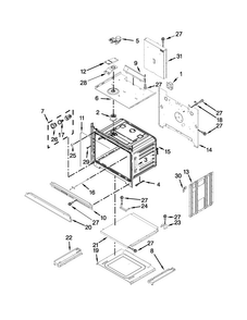Oven Parts Diagram and Parts List for WOC54EC0AS03  Whirlpool Microwave