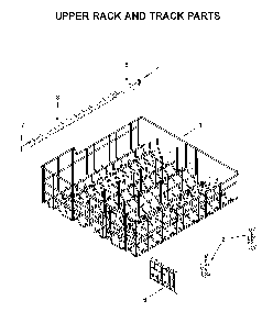 Upper rack and track parts Diagram and Parts List for WDF330PAHS5  Whirlpool Dishwasher
