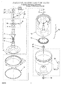 AGITATOR, BASKET AND TUB Diagram and Parts List for LSR8200EZ0  Whirlpool Washer