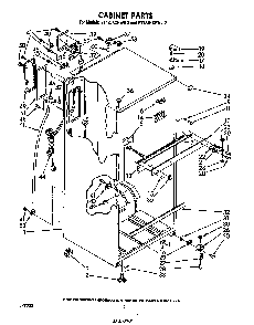 Cabinet Diagram and Parts List for ET18JKXRW2  Whirlpool Refrigerator