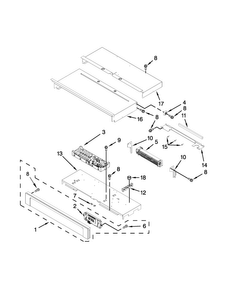 Control Panel Parts Diagram and Parts List for WOD51EC7AB02  Whirlpool Wall Oven