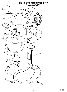 Base And Pedestal Unit Diagram and Parts List for KP2671KATRW  KitchenAid Mixer