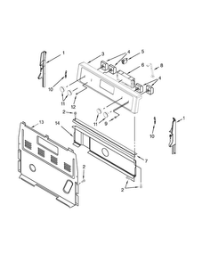 Control Panel Parts Diagram and Parts List for WFC150M0EB0  Whirlpool Range