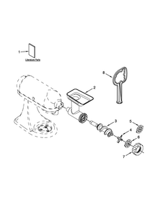 Attachment Parts Diagram and Parts List for FGA1  KitchenAid Mixer