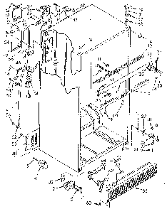 Cabinet Diagram and Parts List for ET20AKXSN03  Whirlpool Refrigerator