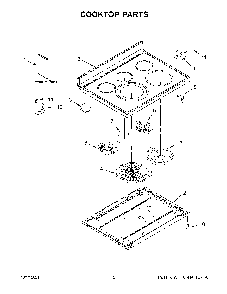Cooktop Parts Diagram and Parts List for KFEG500EBS4  KitchenAid Range