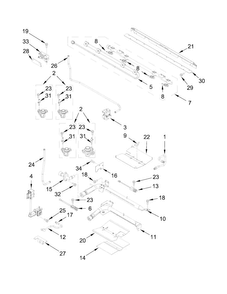 Manifold Parts Diagram and Parts List for WGG555S0BB04  Whirlpool Range