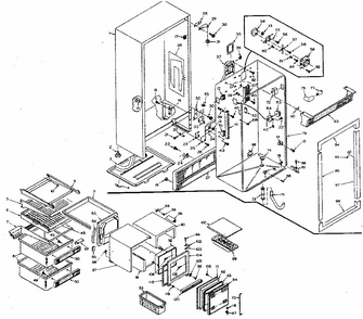 Cabinet Parts Diagram and Parts List for 106W15M5  Kenmore Refrigerator